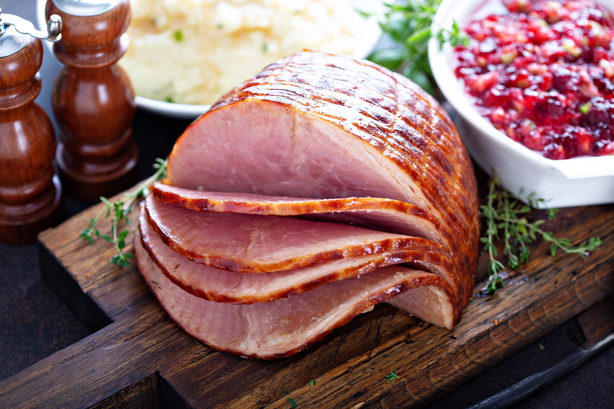 sliced ham