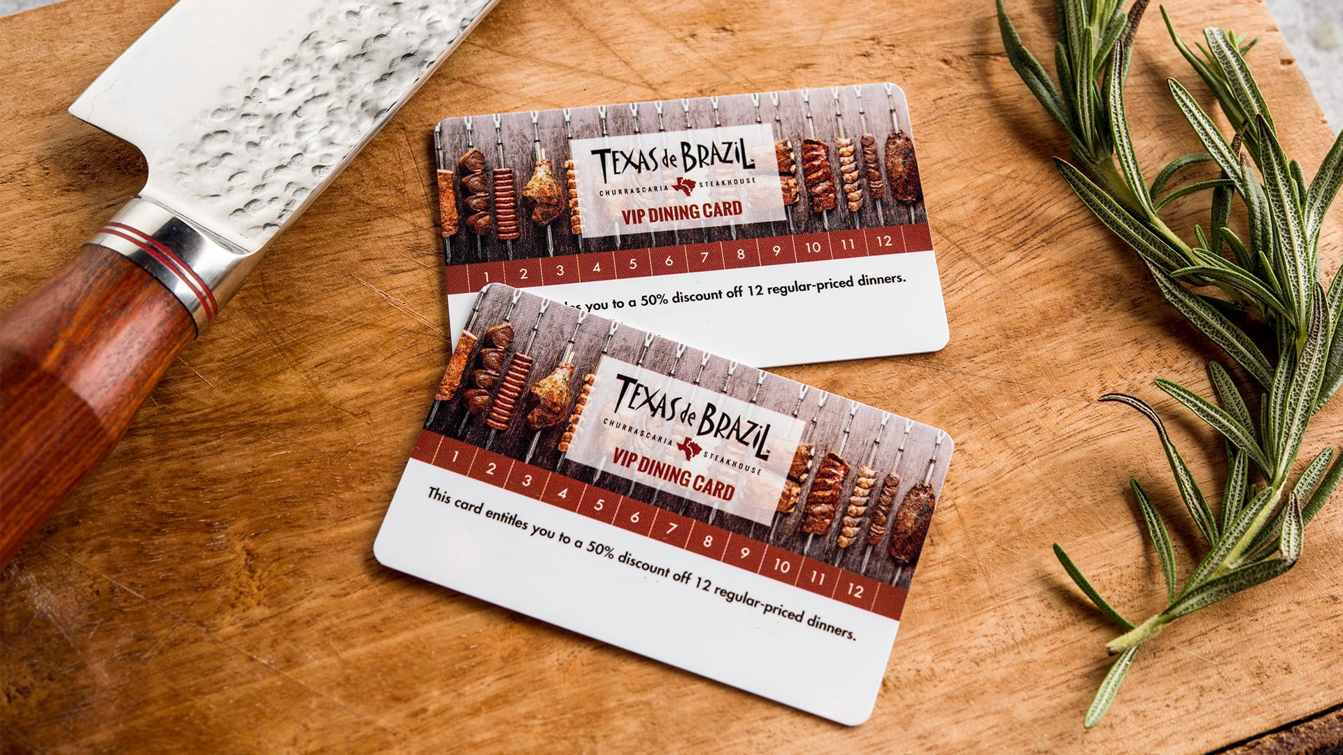 Standard VIP Dining Card